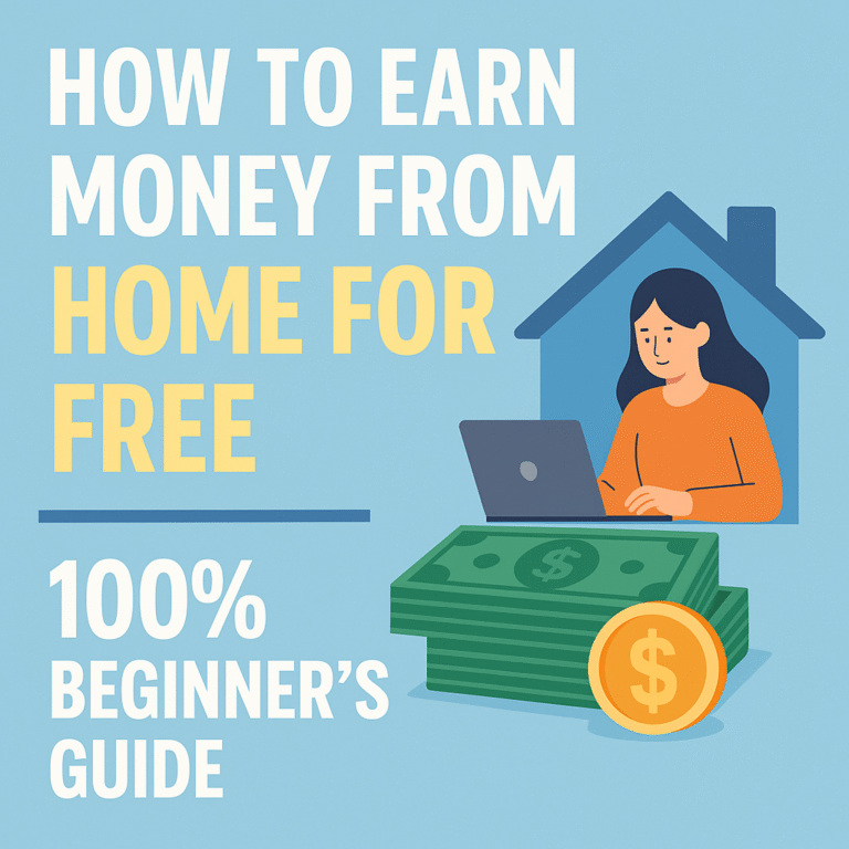 How to Earn Money from Home for Free – 100% Beginner’s Guide