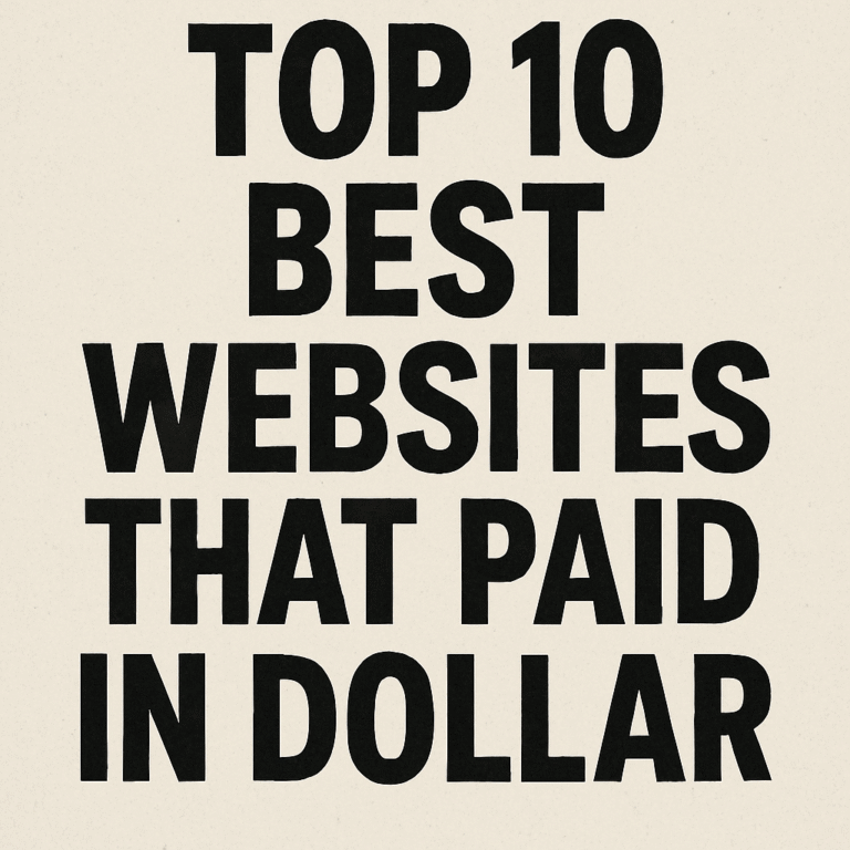 Top 10 Websites of 2025 That Pay in Dollars ($$)